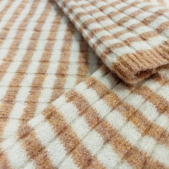 ~ Madewell XXS Sweater Colette Blush Stripe Long Sleeve Crew Merino Wool Blend - Picture 10 of 11